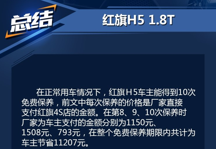 红旗h5保养费用多少 红旗h5保养价格周期表