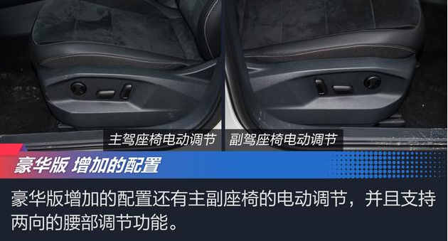 大众探歌舒适型和豪华型配置差异