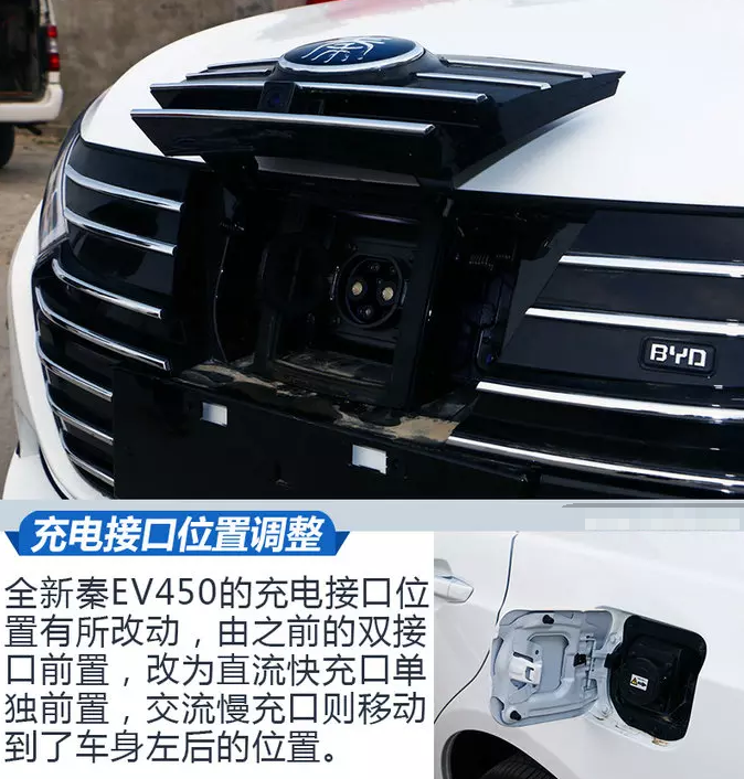 秦EV450充电接口位置在哪？