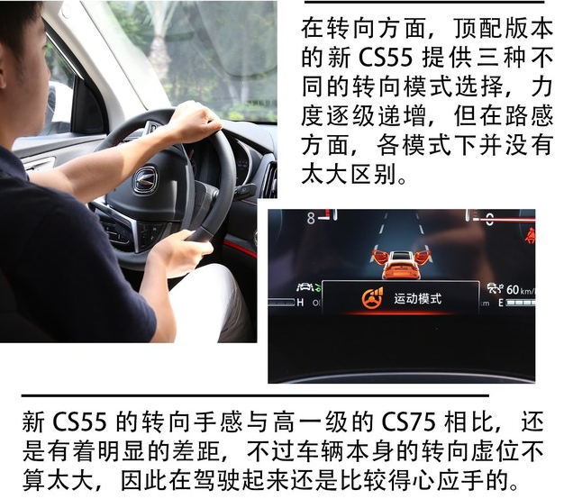 2018款长安CS55转向力度怎么样？