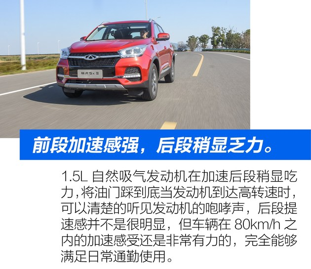 2019款瑞虎5x油门如何？2019瑞虎5x动力够用吗？