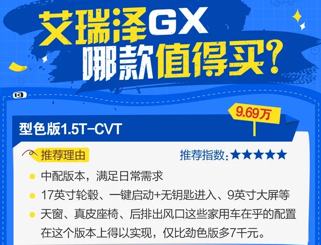 艾瑞泽GX买哪一款好？艾瑞泽GX哪款值得买？