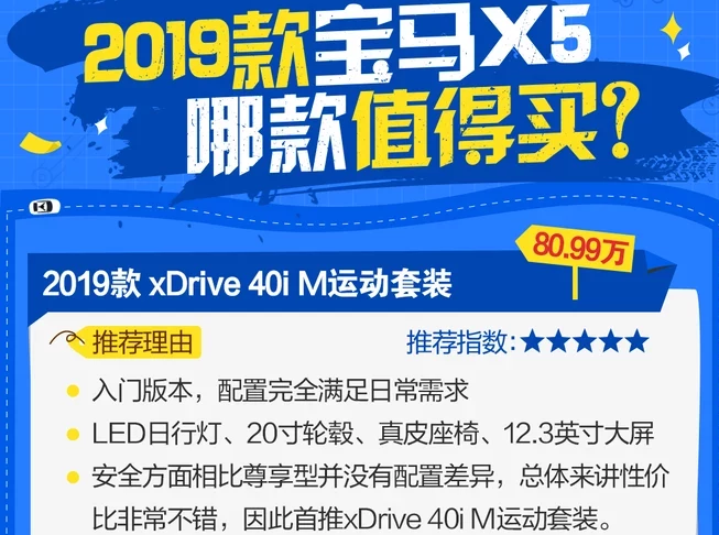 2019款宝马X5哪款值得买？2019宝马X5买哪款好？