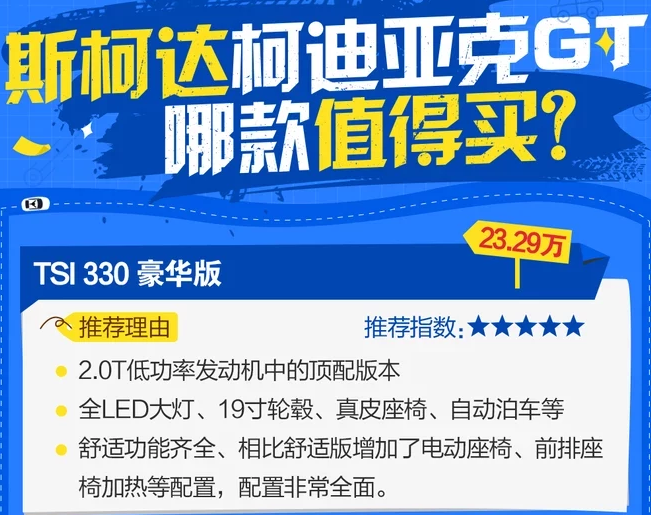 柯迪亚克GT买哪款划算？柯迪亚克GT买哪款最好？