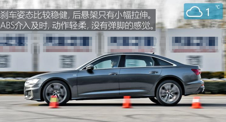 2019款奥迪A6L2.0T刹车距离测试