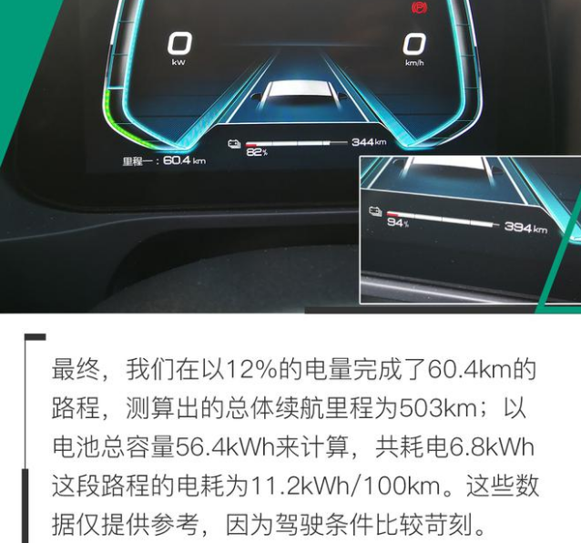 秦ProEV500极限续航里程测试