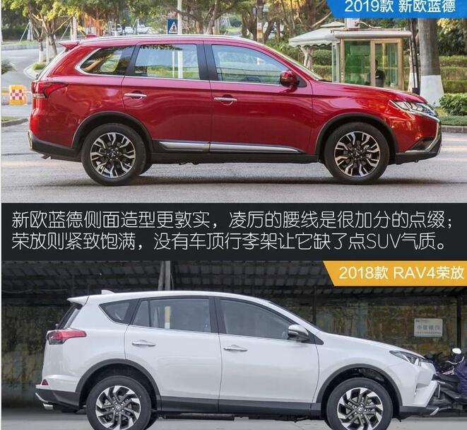 欧蓝德对比RAV4荣放车身尺寸谁大？