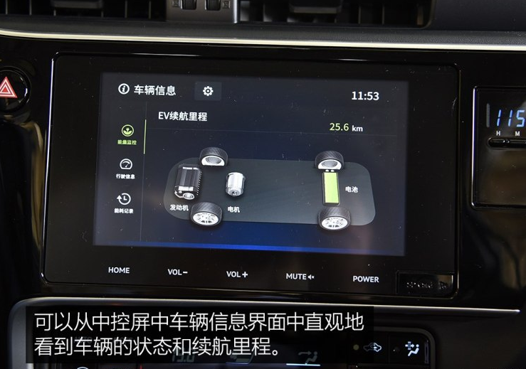 卡罗拉双擎E+中控屏幕功能解析