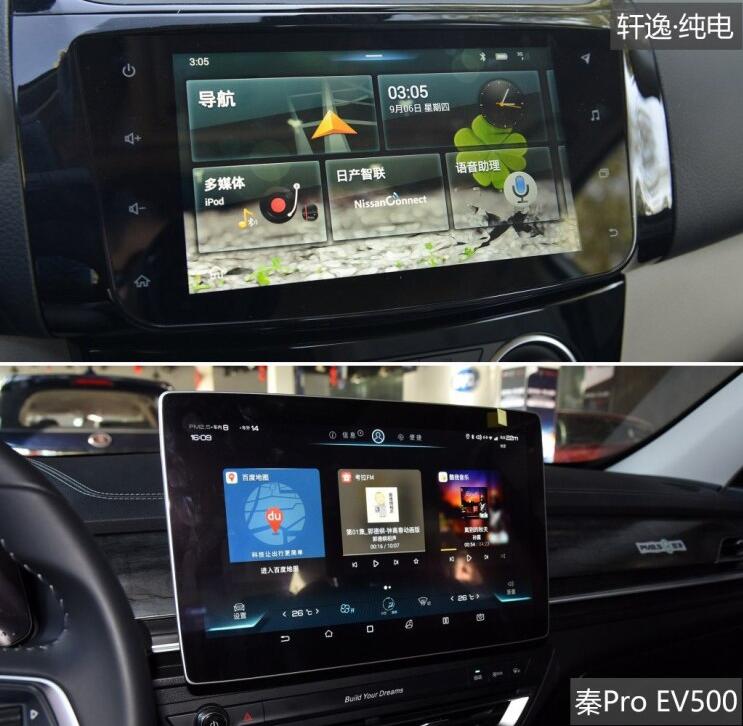 轩逸纯电对比秦Pro内饰哪个档次高？