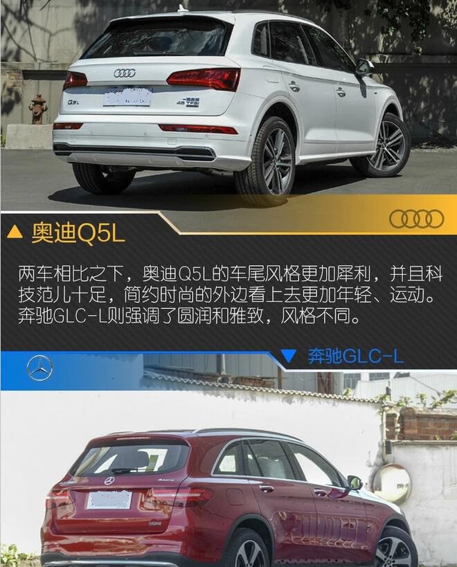 奥迪Q5L对比奔驰GLC外观哪个好？