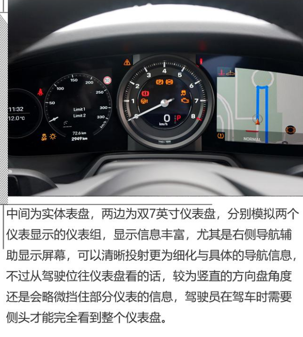 2019款保时捷911仪表盘显示图片解析