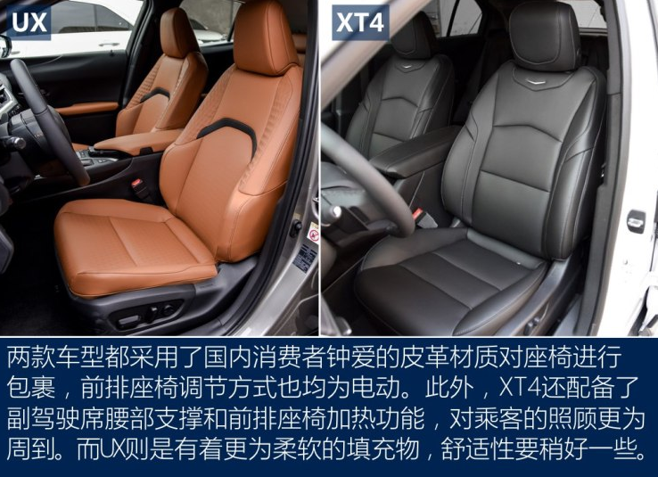 雷克萨斯UX和凯迪拉克XT4哪个座椅舒服?