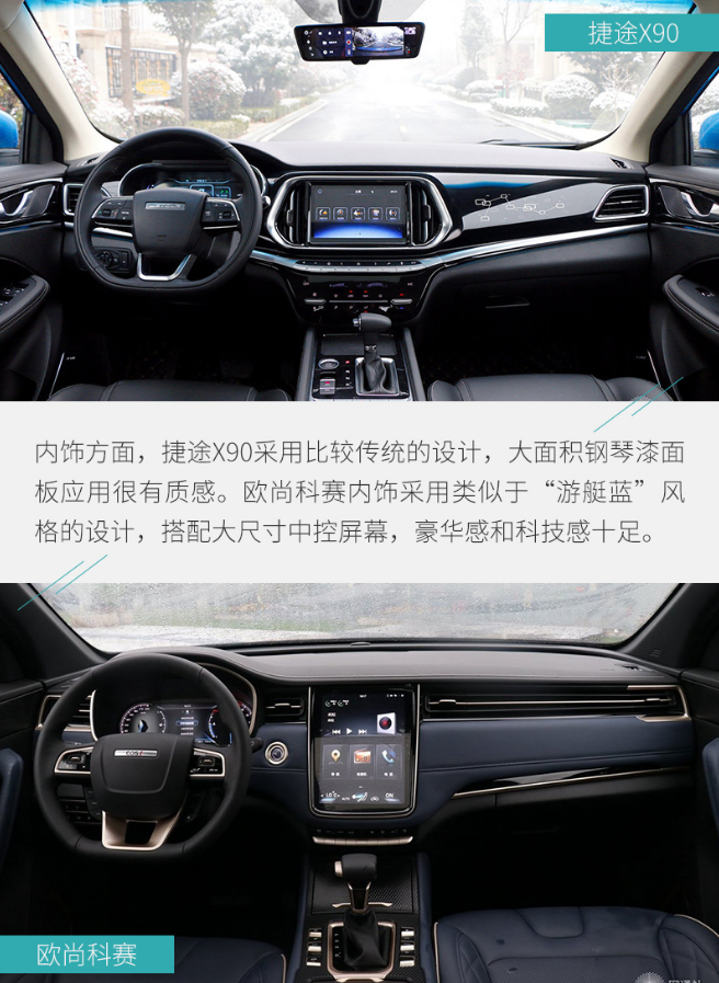 捷途X90和欧尚科赛哪个内饰更好？