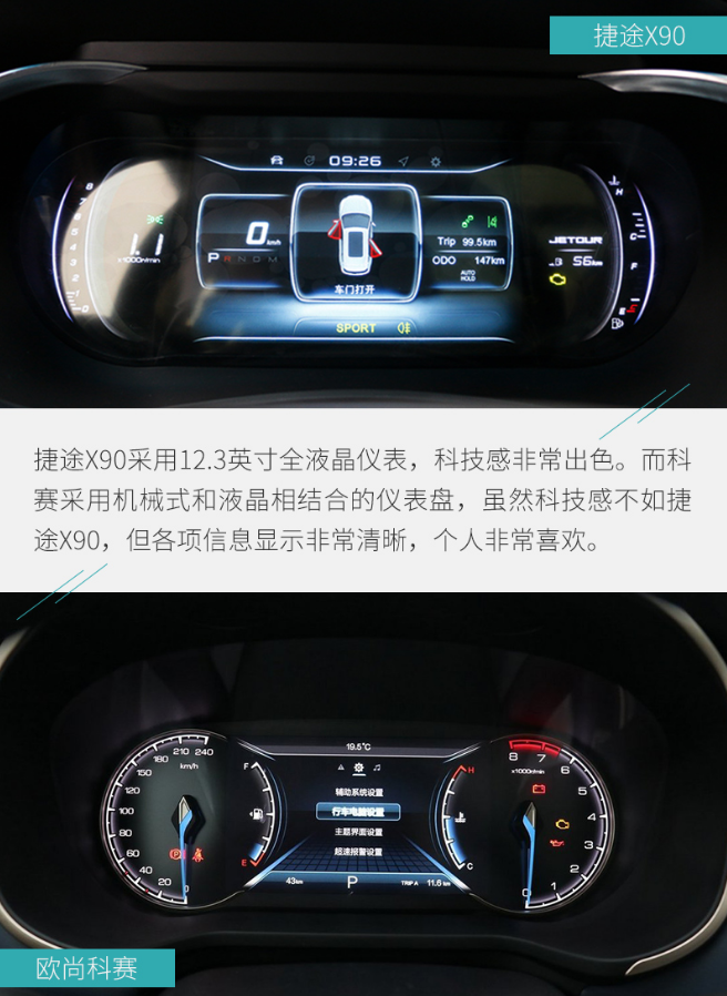 捷途X90和欧尚科赛哪个内饰更好？