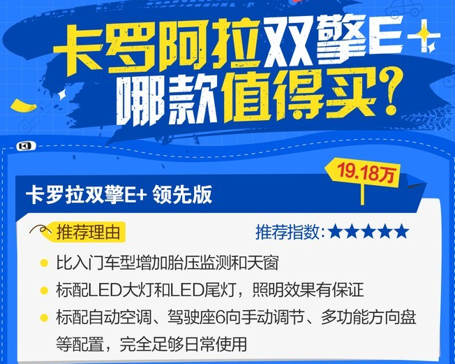 卡罗拉双擎E+哪款性价比高?卡罗拉双擎e+买哪款好？