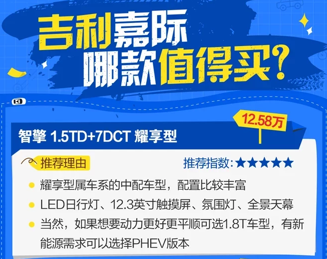 吉利嘉际哪款性价比高？嘉际买哪款好？