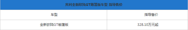 全新欧陆GT敞篷版售价是多少？配置多么顶级？