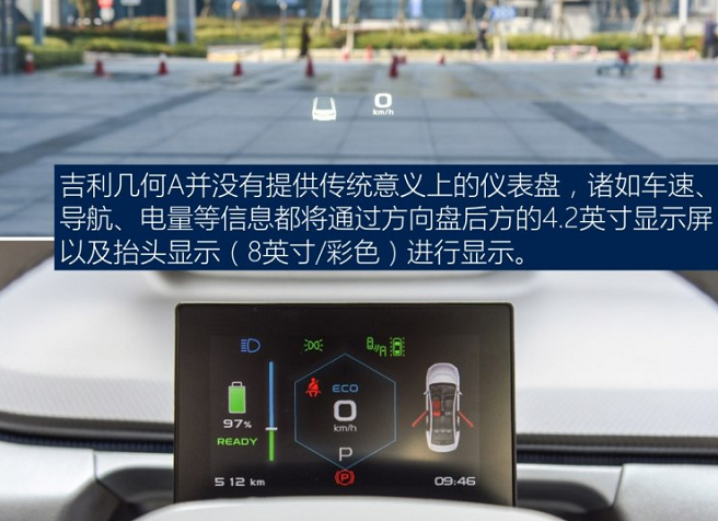 吉利<font color=red>几何A仪表盘</font>显示图解
