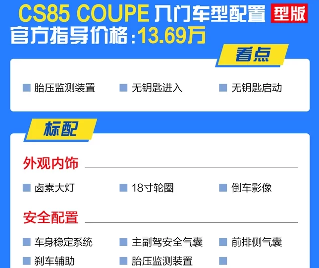 长安CS85COUPE型版价格多少钱？CS85COUPE型版售价多少？