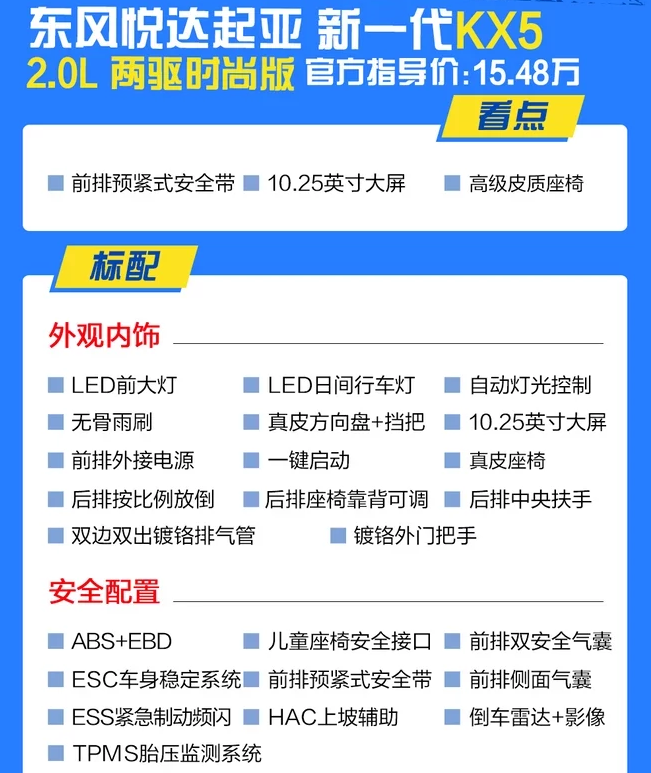 19款起亚KX5两驱时尚价格多少钱？全新KX5低配售价多少？