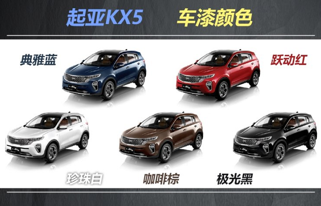 2019款<font color=red>起亚KX5颜色</font>有哪些？全新KX5什么颜色好看？