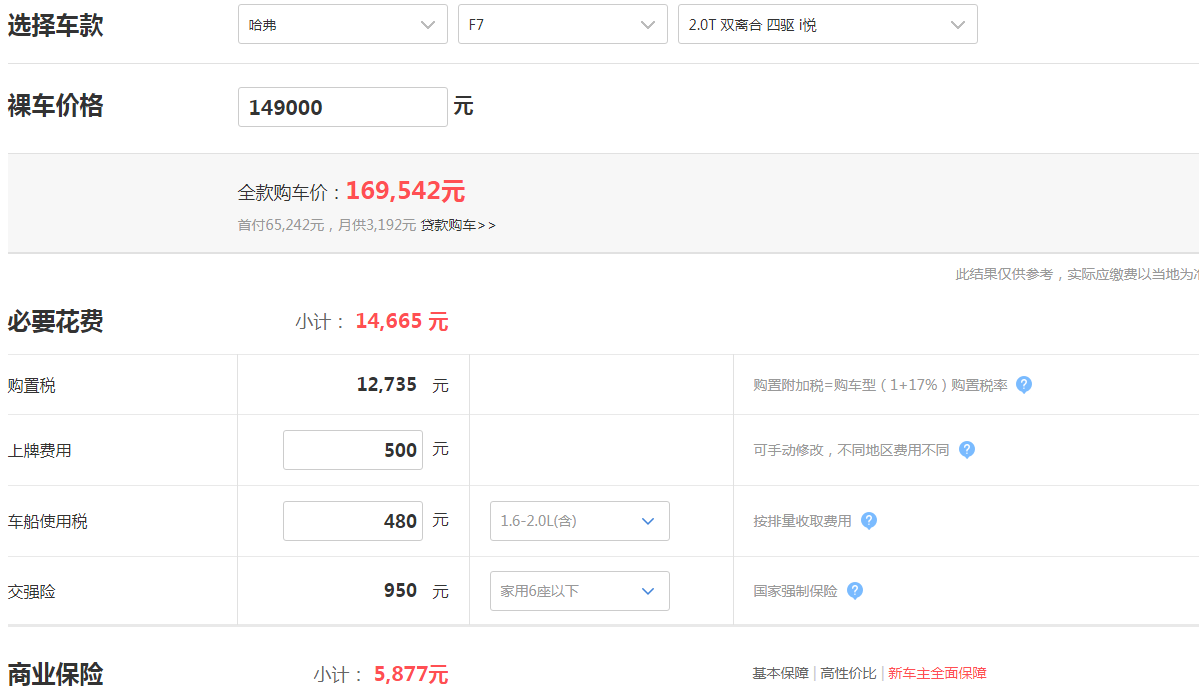 哈弗F7四驱i悦落地多少钱？哈弗F7顶配全款落地多少