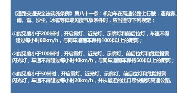 驾驶遇到暴雨天 开双闪还是雾灯？