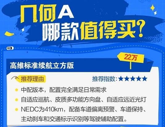 几何A哪款性价比更好？推荐买哪款好？