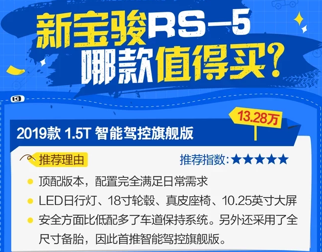 宝骏RS-5买什么版本好？宝骏RS5哪款值得买？