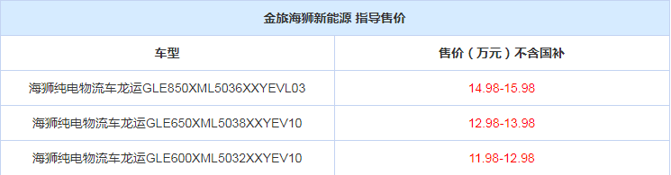 2019款金旅海狮多少钱？2019款金旅海狮售价多少？