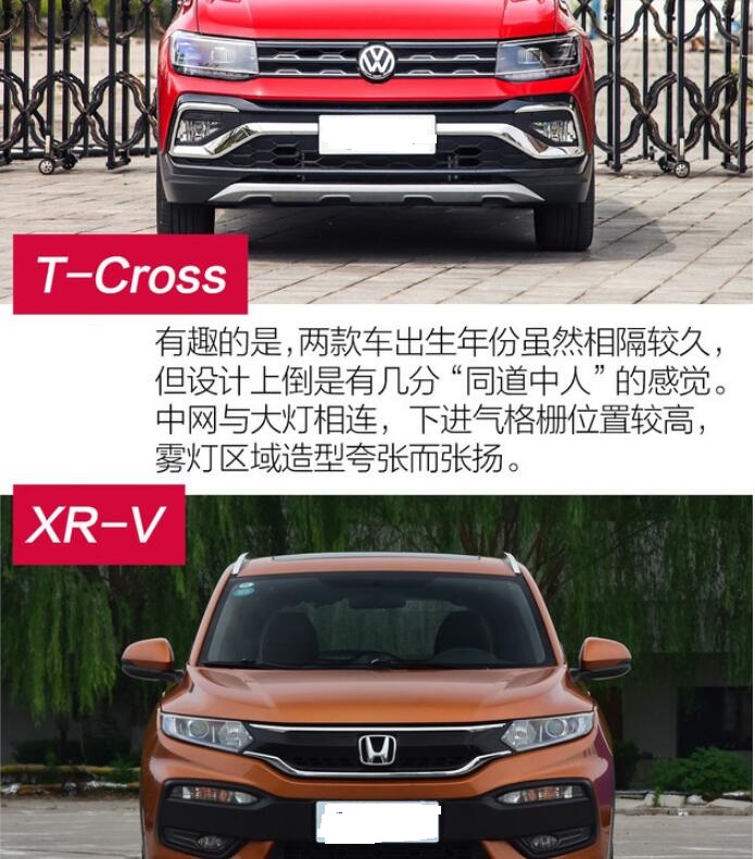 大众T-Cross和本田XR-V哪款风格更好？