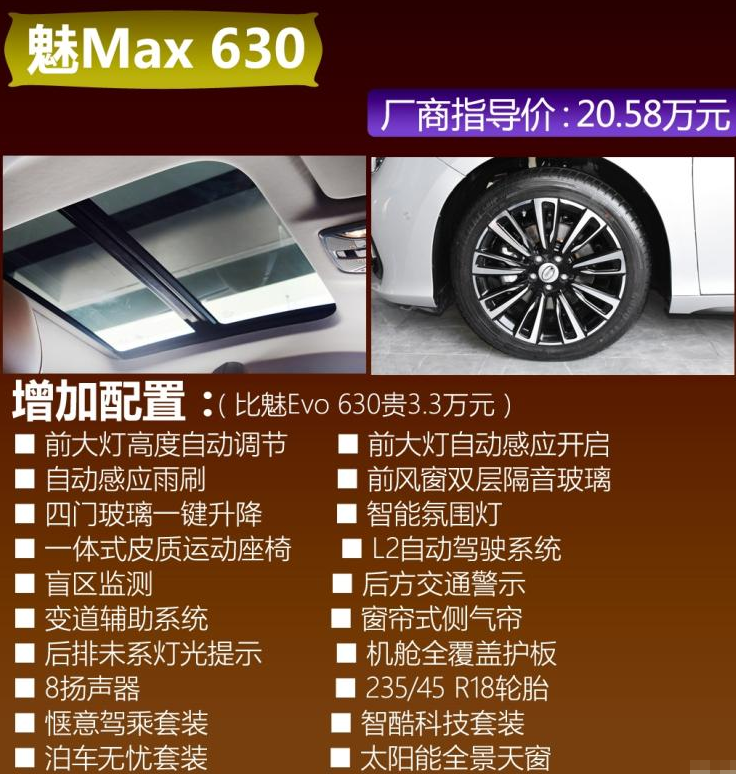 AionS顶配魅Max630配置有什么？