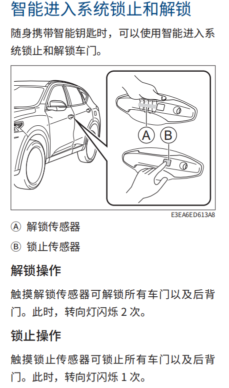 哈弗F7无钥匙锁车和解锁使用介绍