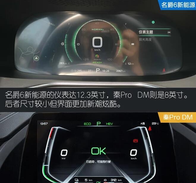 名爵6新能源和秦ProDM内饰哪个用心？