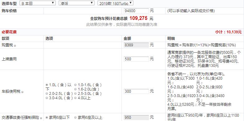 凌派手动舒适版多少钱落地？凌派手动舒适版落地价多少？