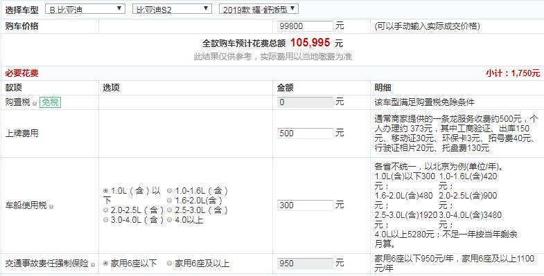 比亚迪S2耀·舒适型落地价 比亚迪S2耀·舒适型多少钱？