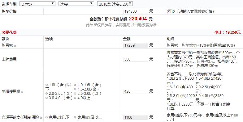 途安L国六拓界豪华版落地多少？途安L国六顶配版多少钱？