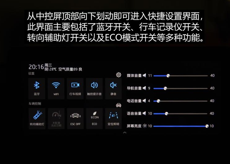 江淮iEVS4中控屏幕使用体验介绍