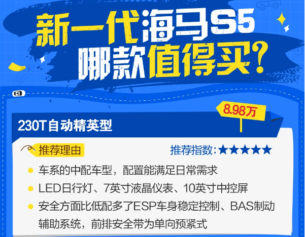 2019款海马S5哪款更好？2019款海马S5哪款性价比更高？