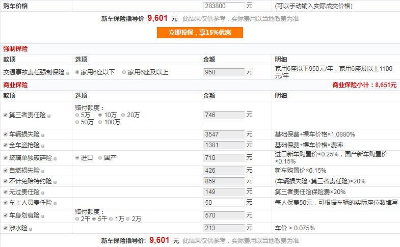 2020款斯巴鲁BRZ保险费用多少钱？