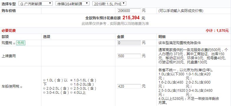 传祺gs4phev尊享版多少钱落地？传祺gs4phev尊享版价格多少？