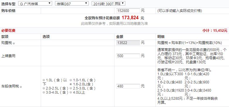 2019款传祺GS7两驱精英型多少钱？19款传祺GS7最低配多少钱？