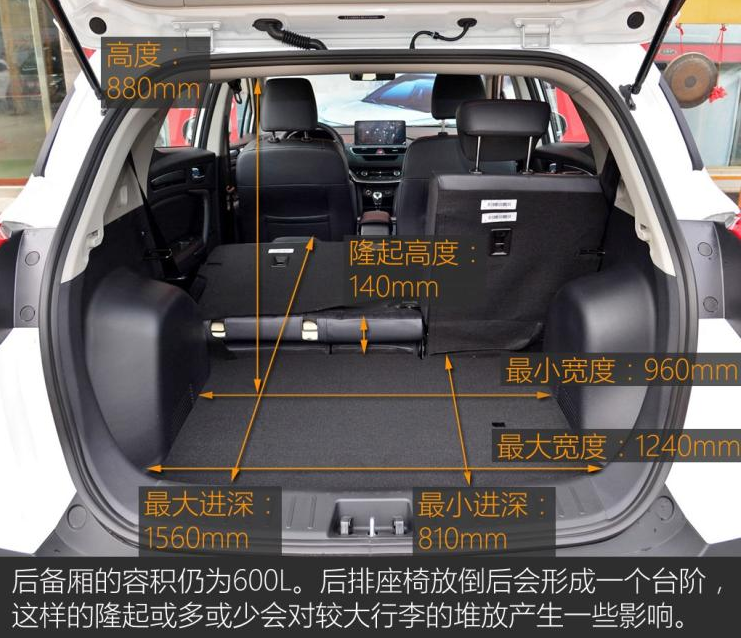 2020款瑞风S3后备箱容积多少升?瑞风S3后备箱尺寸实测