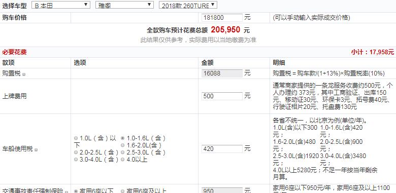 十代雅阁国六精英版落地价 雅阁国六精英版多少钱？