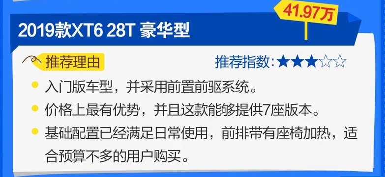 凯迪拉克XT6买哪个版本好？凯迪拉克XT6买哪款性价比高？