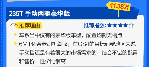 2018款传祺GS4买哪款比较好？哪款最值得购买？