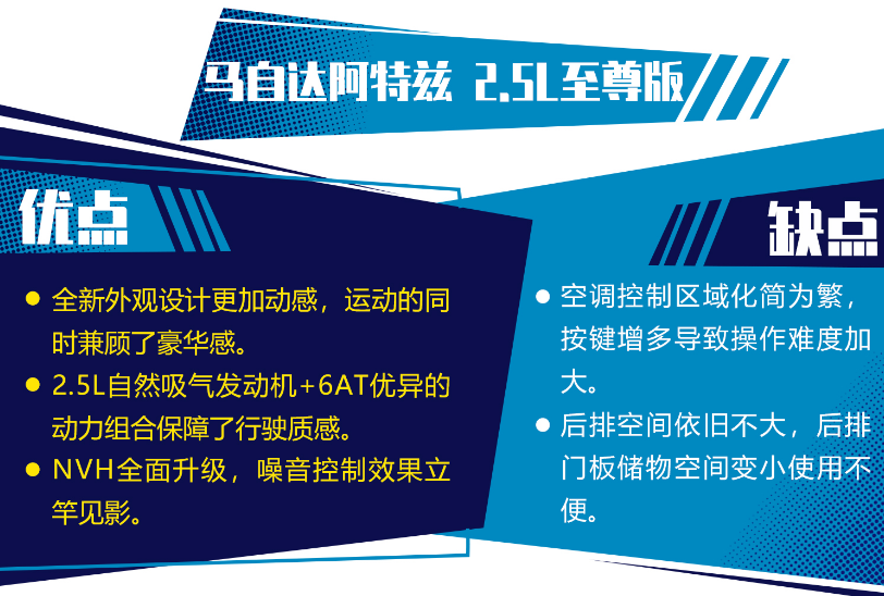 2020款阿特兹有什么缺点？全新阿特兹优缺点解析