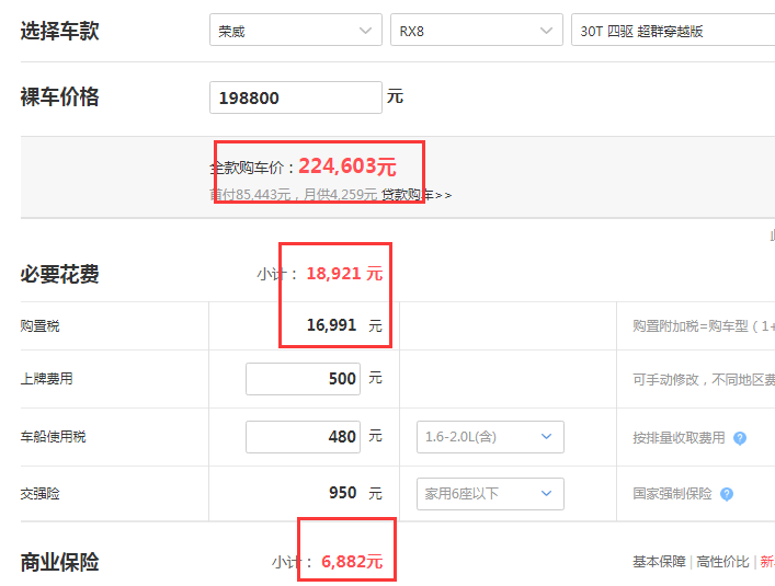 2019款荣威RX8穿越版落地价格 19款荣威RX8中配落地价多少？