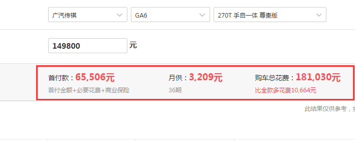 2019款传祺GA6尊贵版落地价格 19款传祺GA6高配落地价多少？