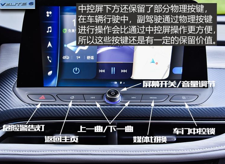 别克VELITE6中控屏按键是什么功能？